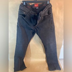 Men’s Truth substance common sense 33x30 black jeans with red stitch